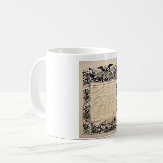 Emanzipations-Proklamations-Druck Kaffeetasse (Vorderseite Links)