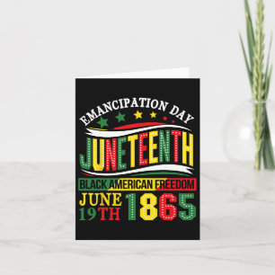 Emanzipationstag 19. Afrikanische Freiheit 1865 A Karte