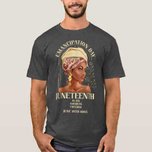 Emanzipationstag 19. Juni 1865 Freiheit Schwarzer T-Shirt