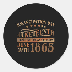 Emanzipationstag 19. Juni 1865 Männer Wom Runder Aufkleber