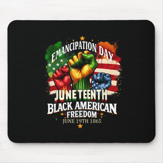 Emanzipationstag Juneteenth Schwarz Amerikanische  Mousepad (Vorne)