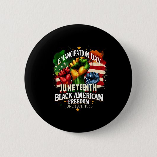 Emanzipationstag Juneteenth Schwarze Amerikanische Button (Vorderseite)