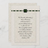 Emarld Ribbons & Lace Post Hochzeit Einladung (Vorne/Hinten)