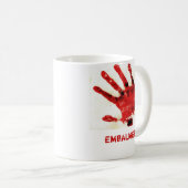 Embalmer-blutige Handdruck-Tasse Kaffeetasse (VorderseiteRechts)