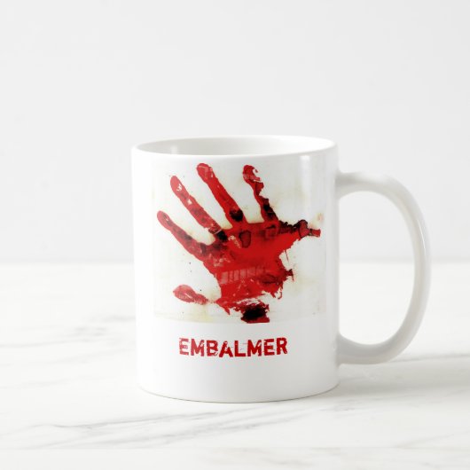 Embalmer-blutige Handdruck-Tasse Kaffeetasse (Rechts)