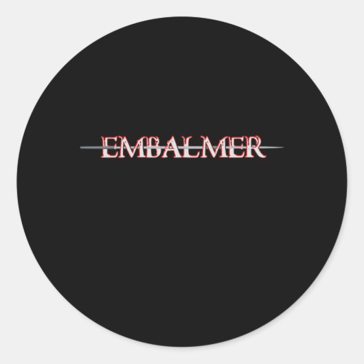 Embalmer Death Professionals Beerdigung Director G Runder Aufkleber (Vorderseite)