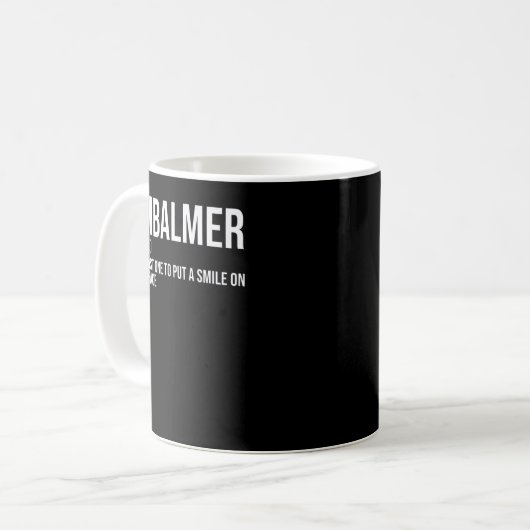 Embalmer Letzte ein Lächeln auf Ihrem Gesicht Emba Kaffeetasse (Vorderseite Links)