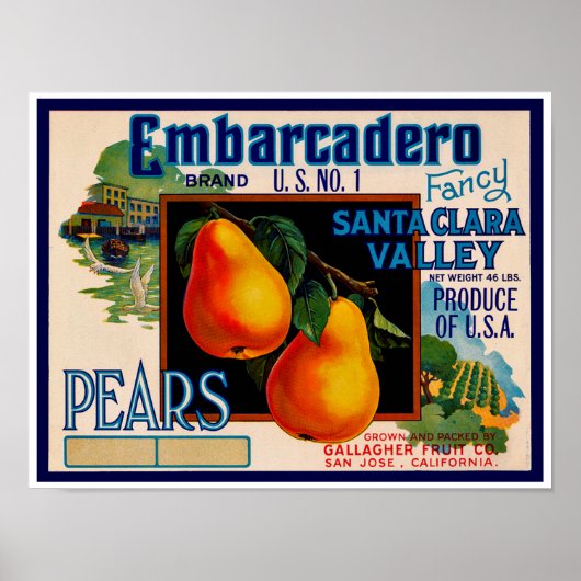 Embarcadero Extravagant Santa Clara Birnen Poster (Vorne)