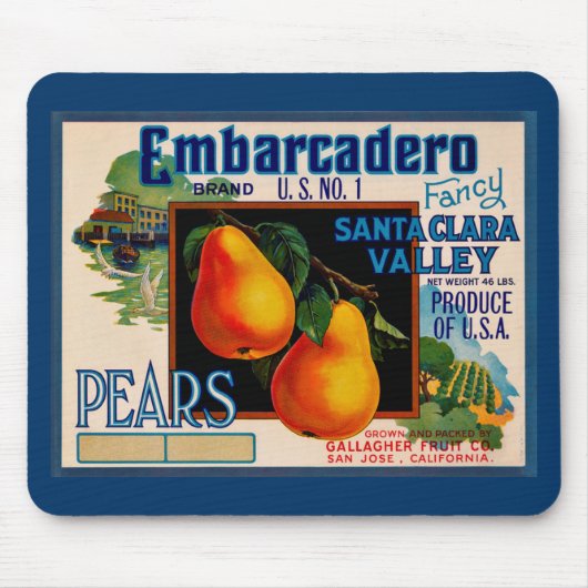 Embarcadero extravagante Santa Clara Birnen Mousepad (Vorne)