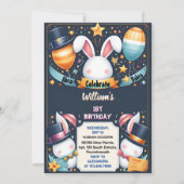 Embark Niedlich Bunny TV Party Magic Show 1. Gebur Einladung (Vorderseite)