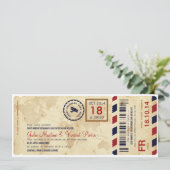 Embarquement Avion invitation de billet de Einladung (Stehend Vorderseite)