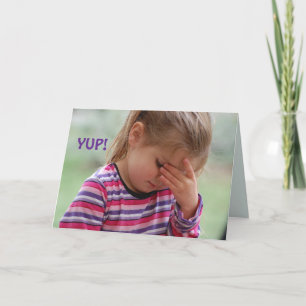 EMBARRASSED BELATED BIRTHDAY CARD DANKESKARTE