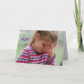 EMBARRASSED BELATED BIRTHDAY CARD DANKESKARTE (Vorderseite)