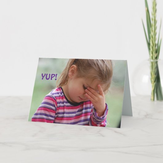 EMBARRASSED BELATED BIRTHDAY CARD DANKESKARTE (Vorderseite)