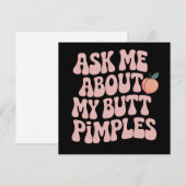 Embarrassing Funny Inappropriate Butt Pimples Meme Einladung (Vorne/Hinten)