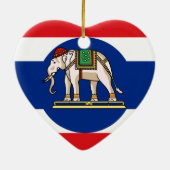 Embassador Thailand, Thailand Flagge Keramikornament (Hinten)