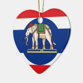 Embassador Thailand, Thailand Flagge Keramikornament (Links)