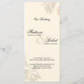 Embassy Ecru Creme Floral Wedding Program Card Programm (Vorderseite)