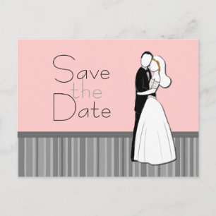 Embbracing Couple Save the Date Postcard Ankündigungspostkarte