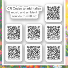 Embed Italian Music & Sounds QR Code Stickers Aufkleber