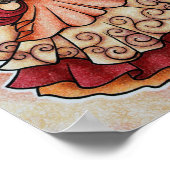Ember belly dance art poster (Ecke)