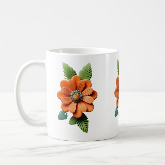 Ember Blossom Blütenblätter des Sonnenaufgangs Son Kaffeetasse (Links)