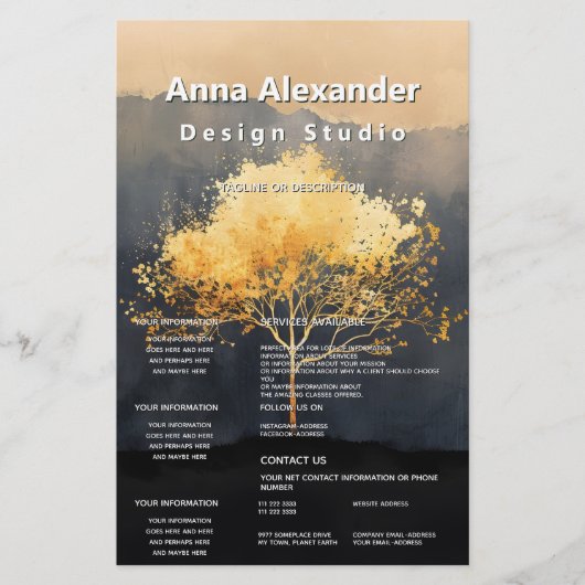 Ember Canopy | Minimalistisches Design Flyer (Vorne)