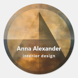 Ember Canopy Minimalistisches Design Runder Aufkleber