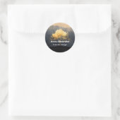 Ember Canopy | Minimalistisches Design Runder Aufkleber (Tasche)