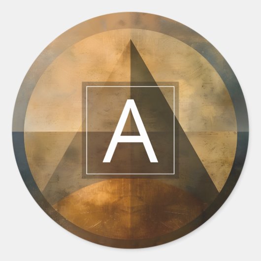 Ember Canopy | Minimalistisches Design Runder Aufkleber (Vorderseite)