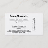 Ember Canopy | Minimalistisches Design Visitenkarte (Rückseite)