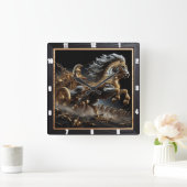 Ember Chariot: Die Dunkelheit Quadratische Wanduhr (Zuhause)