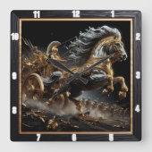 Ember Chariot: Die Dunkelheit Quadratische Wanduhr (Vorderseite)