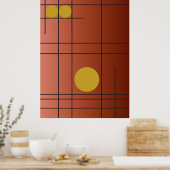 Ember Drift Nr. 1 — Moderne geometrische Wandkunst Poster (Küche)