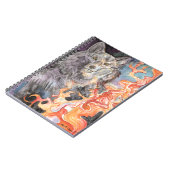 Ember Eyes Wolf Watercolor Notizblock (Linke Seite)