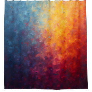 Ember Fade – Abstrakte Feuerkunst-Dusche Duschvorhang