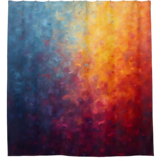 Ember Fade – Abstrakte Feuerkunst-Dusche Duschvorhang (Vorderseite)