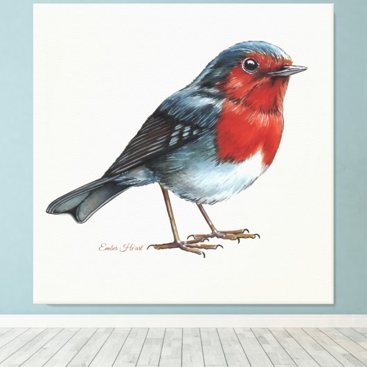 Ember Heart - Robin Leinwanddruck (Insitu (Holzboden))