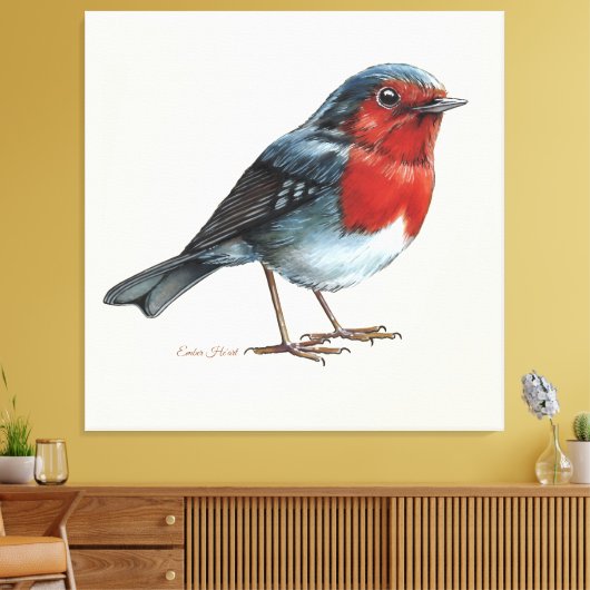 Ember Heart - Robin Leinwanddruck (Insitu (Wohnzimmer))