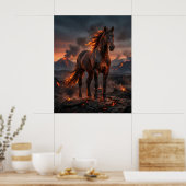 Ember Horse Ash Plains Poster (Küche)