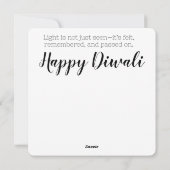 Ember in Bloom, Diwali Feiertagskarte (Rückseite)