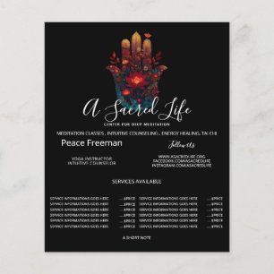 Ember Lotus Hamsa-Hand-Design Flyer