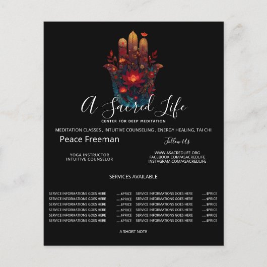 Ember Lotus | Hamsa-Hand-Design Flyer (Vorne)