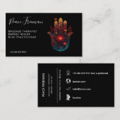 Ember Lotus | Hamsa-Hand-Design Visitenkarte (Vorne/Hinten)