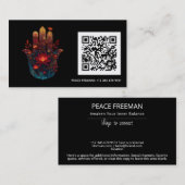 Ember Lotus | Hamsa-Hand-Design Visitenkarte (Vorne/Hinten)