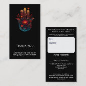 Ember Lotus | Hamsa-Hand-Design Visitenkarte (Vorne/Hinten)