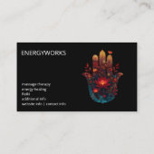 Ember Lotus | Hamsa-Hand-Design Visitenkarte (Rückseite)