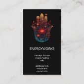 Ember Lotus | Hamsa-Hand-Design Visitenkarte (Rückseite)