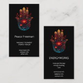 Ember Lotus | Hamsa-Hand-Design Visitenkarte (Vorne/Hinten)