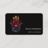 Ember Lotus | Hamsa-Hand-Design Visitenkarte (Vorderseite)